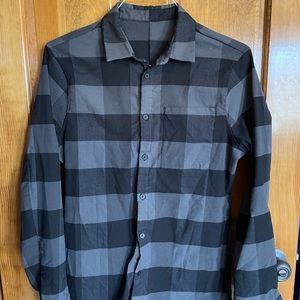 Mens lululemon plaid button down shirt